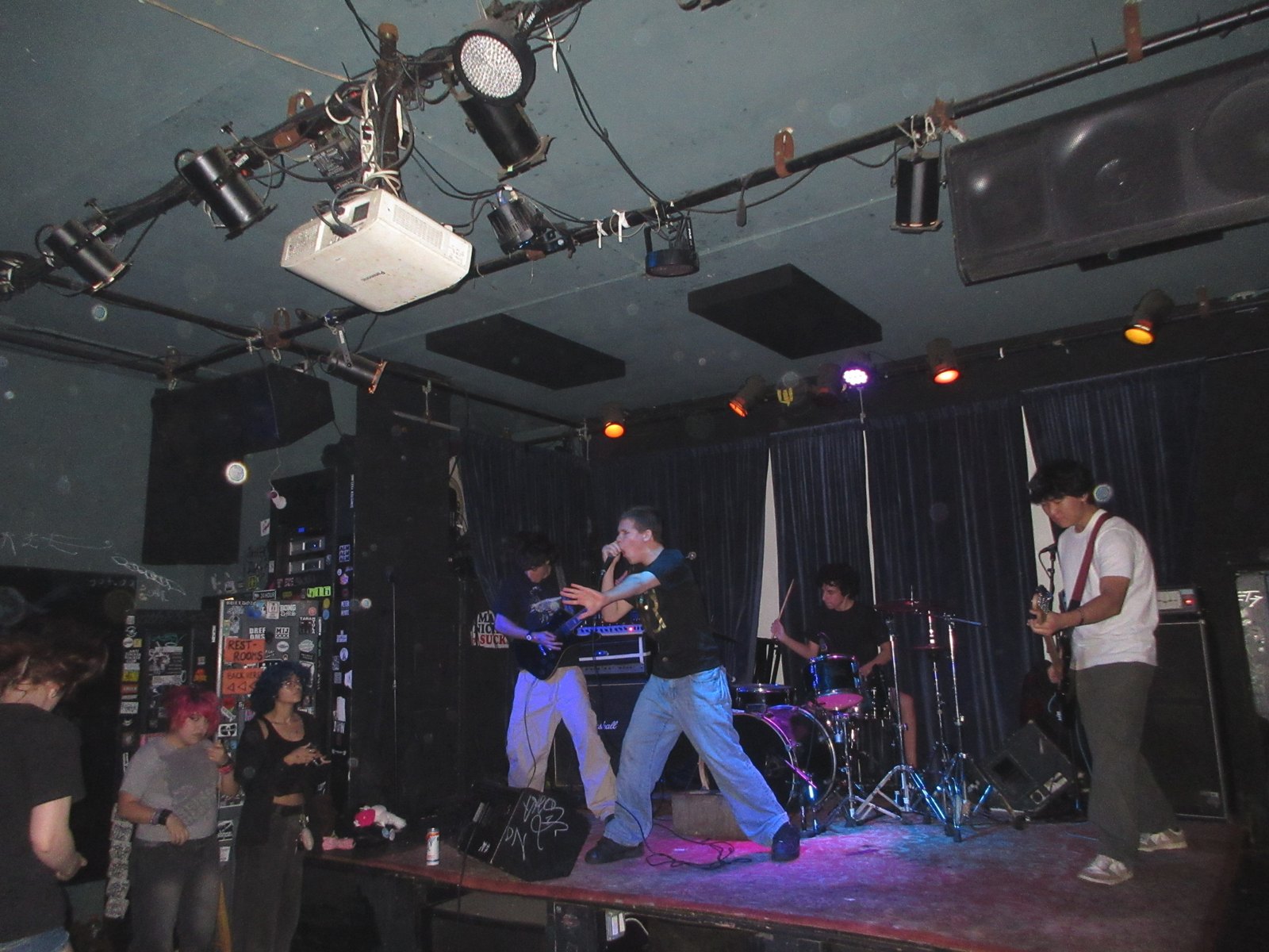 This Is Forgiveness performing, vocalist centre stage